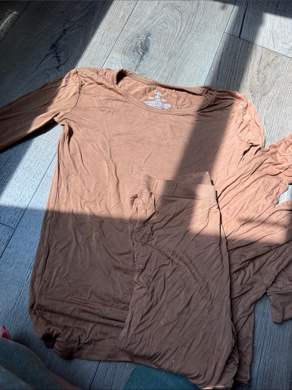 Brown bamboo pj set millie + roo